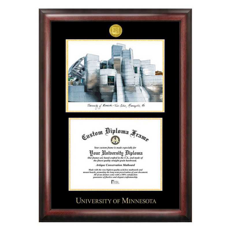 Campus Images University Of Minnesota 8.5x11 Mahogany Finished Wood 