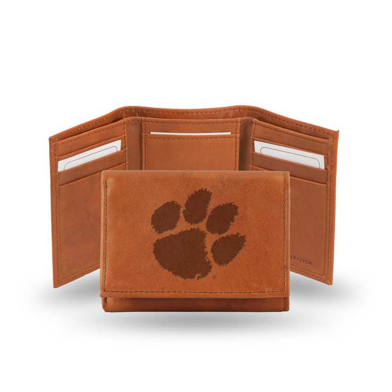 NCAA Rico Industries Laser Engraved Billfold Wallet Clemson Tigers