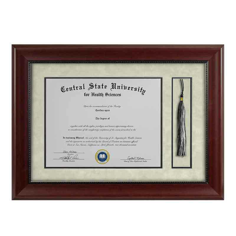 Heritage Frames 11x14 Premium Cherry Wood Diploma Frame with Tassel Display