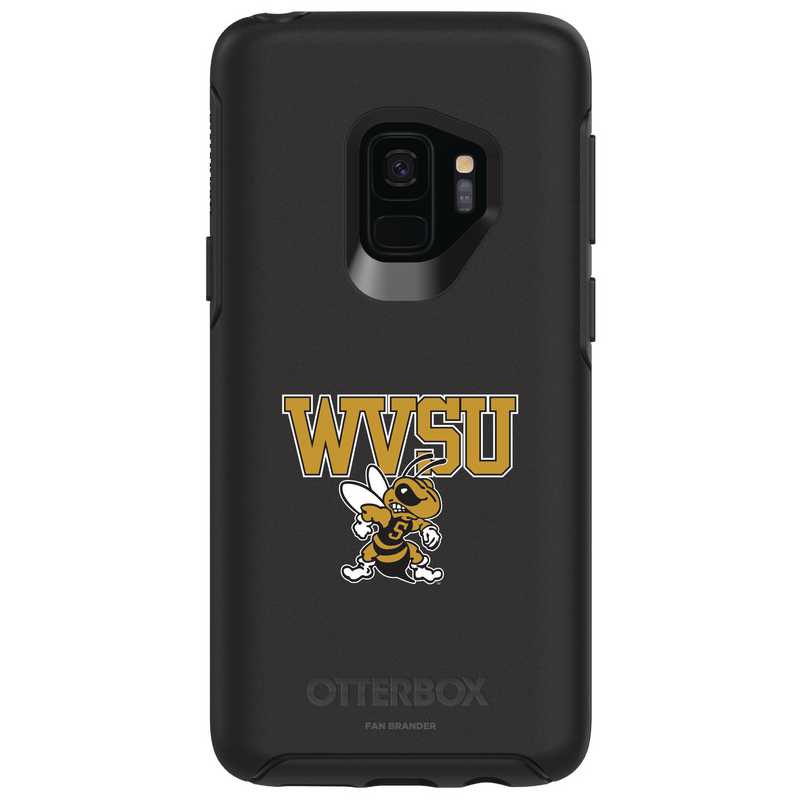 GAL-S9-BK-SYM-WVSU-D101: FB West Virginia St OB SYMMETRY Case for Galaxy S9