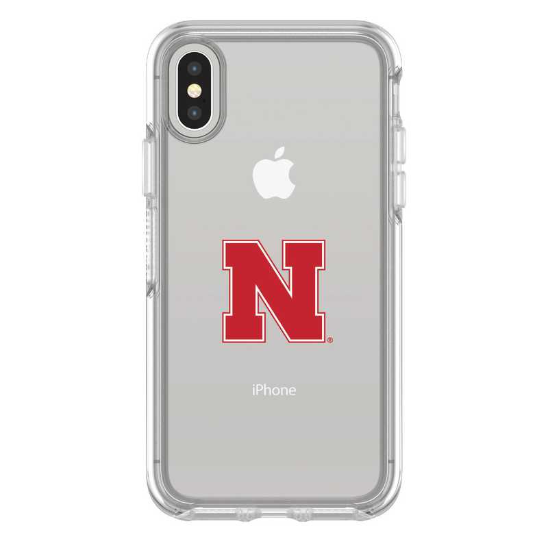 IPH-X-CL-SYM-NB-D101: FB Nebraska iPhone X Symmetry Series Clear Case