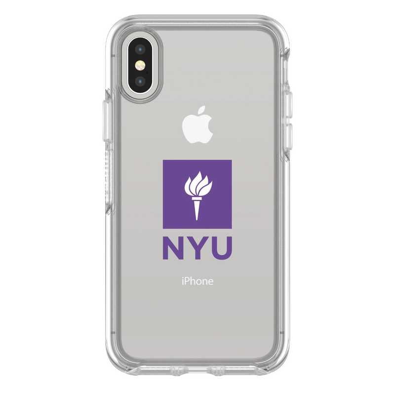 IPH-X-CL-SYM-NYU-D101: FB NYU iPhone X Symmetry Series Clear Case