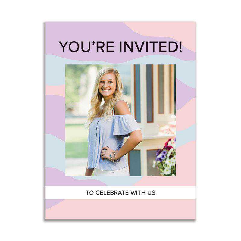 Waves of Color Graduation Party Invitation Bundle