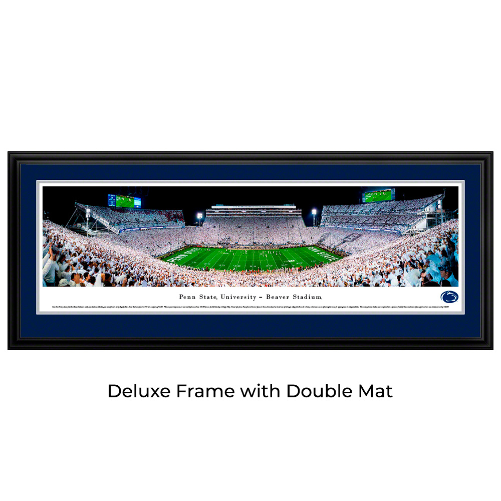 Penn State Football College Posters 2018 White-Out Framed Pictures and Wall Decor by Blakeway Panoramas