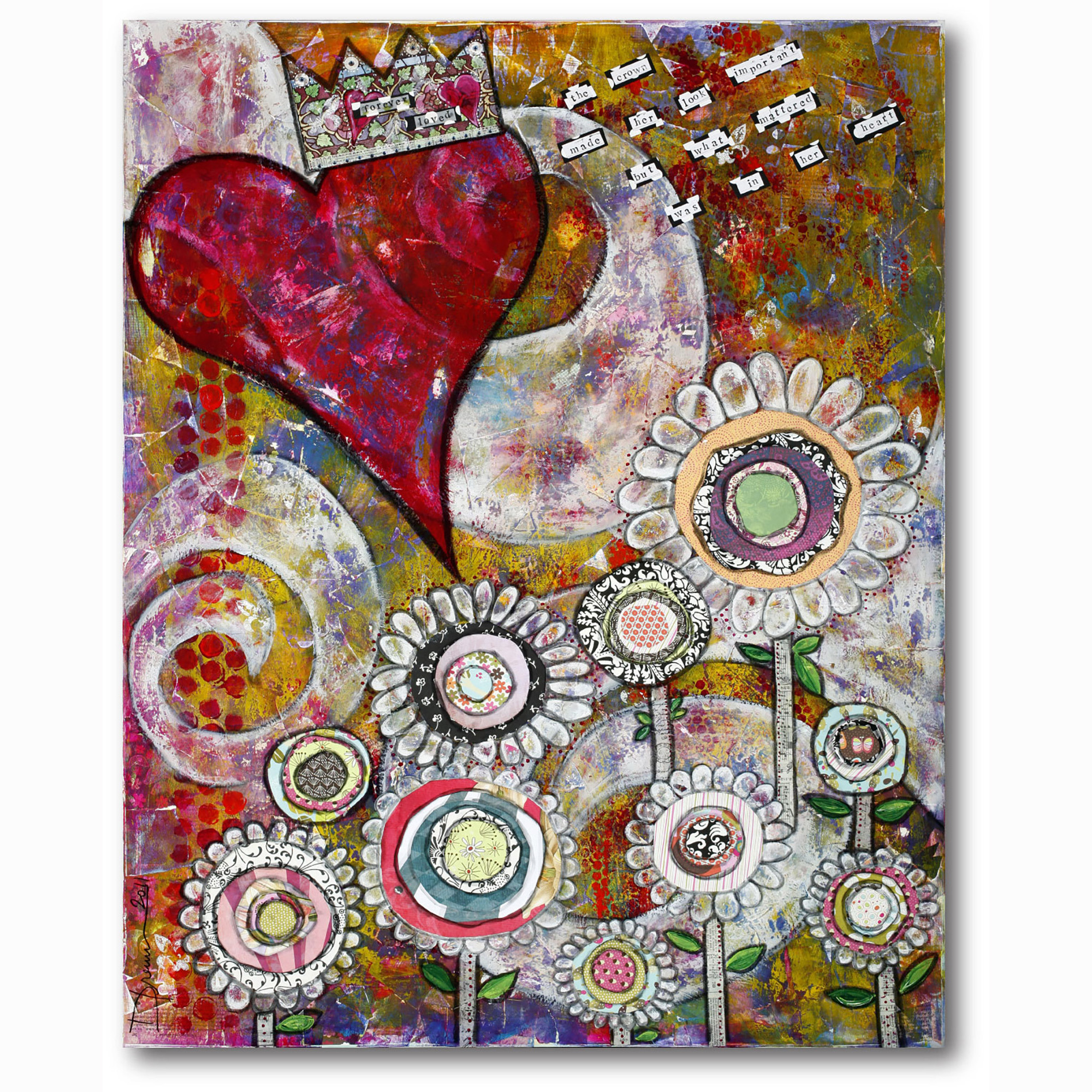 Queen Of Hearts Canvas Wall Art 16 X 20