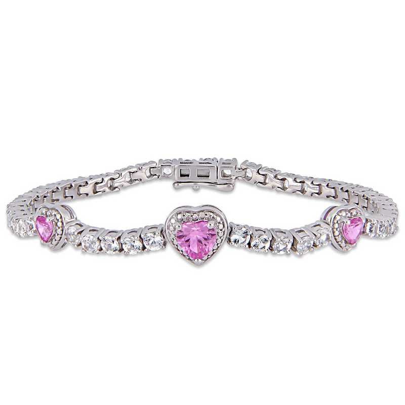 pink and silver bracelet