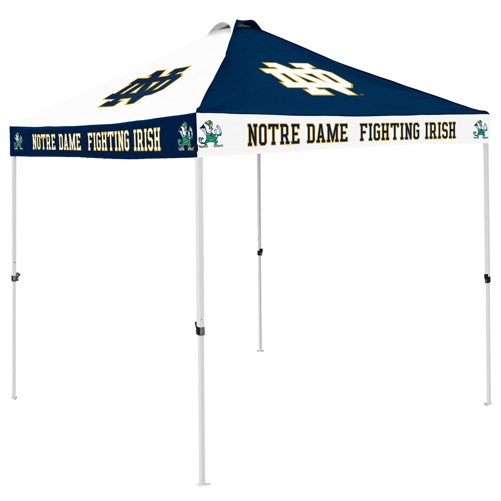 Logo Brands NCAA Notre Dame Fighting Irish Adult Size Tailgate Canopy 9 x 9 Side Panel Tent