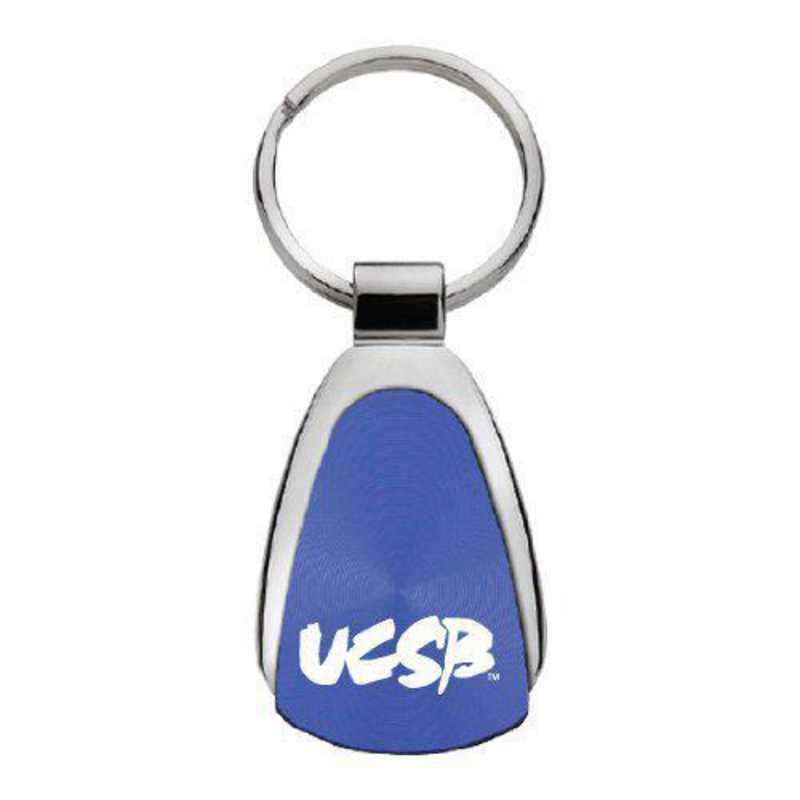 University Of California Santa Barbara Teardrop Keychain Blue