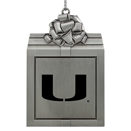 Green Pewter Christmas Tree Ornament University of Miami