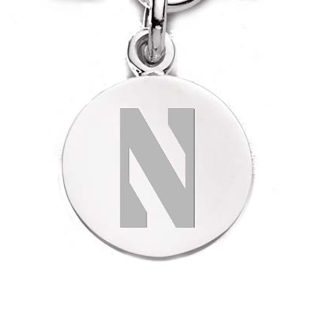Collegiate Northwestern University Sterling Silver LogoArt Northwestern University Large Pendant