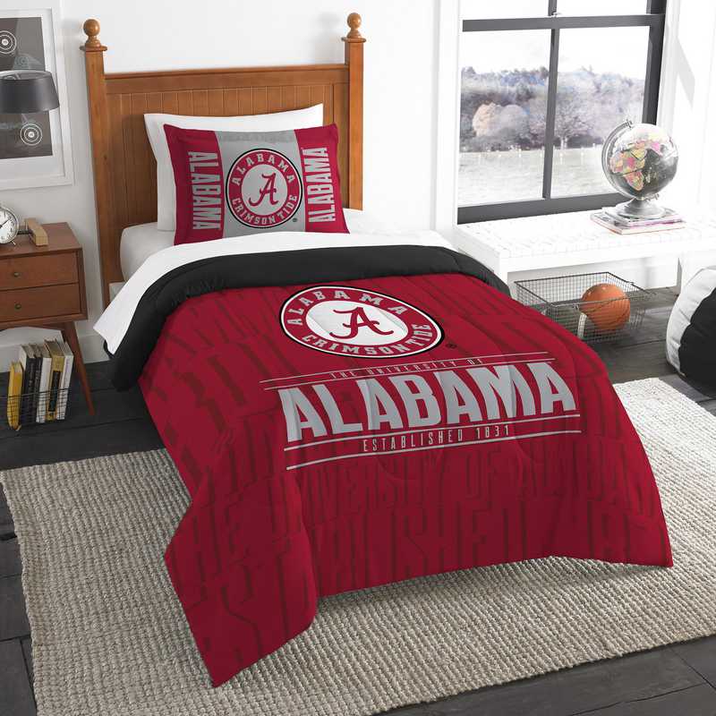 Alabama Crimson Tide Gametime Twin Comforter Sham Set