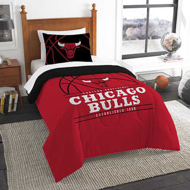 Chicago Bulls 3 Pointer Nba Twin Comforter Sham Set