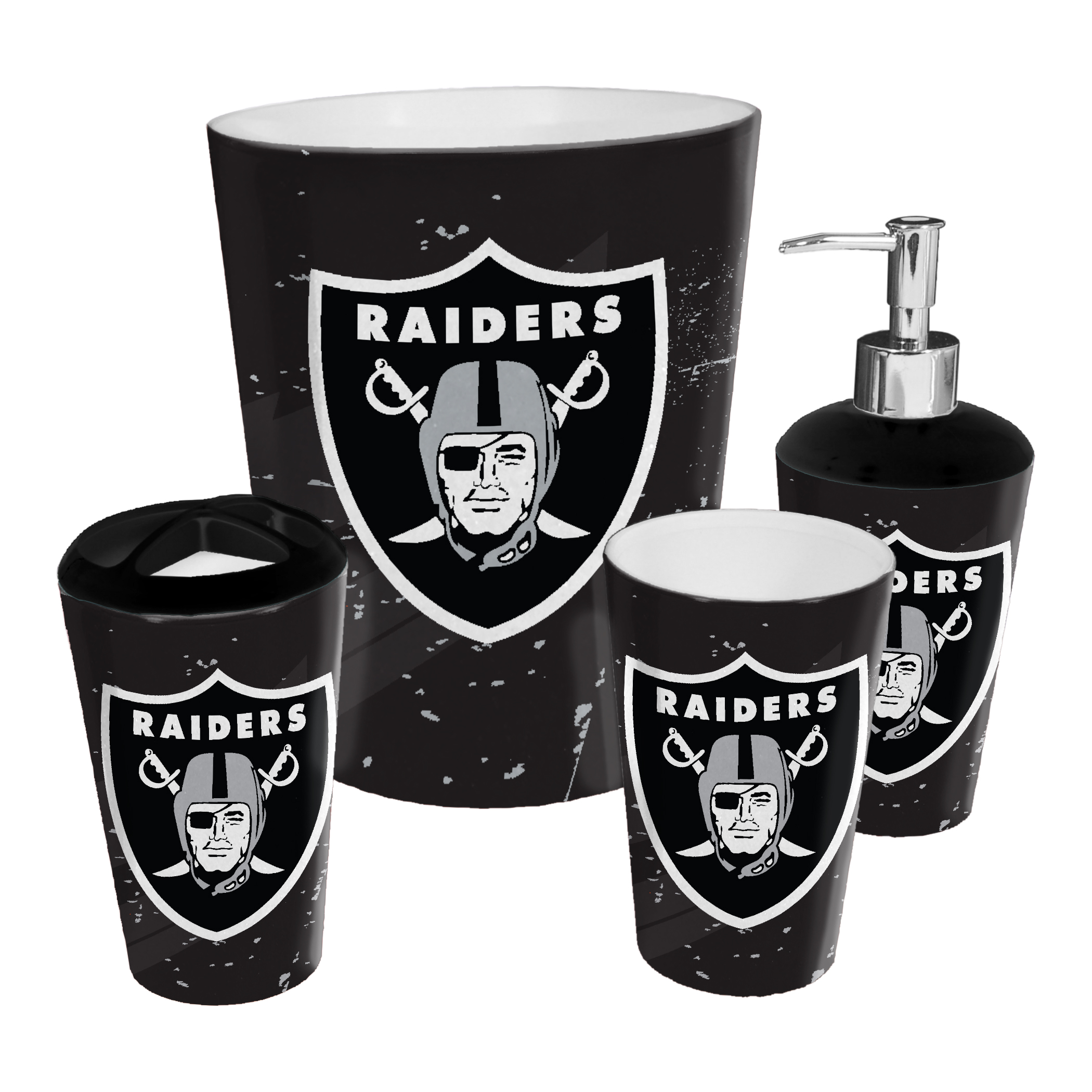 Oakland Raiders 4pc Bath Set Oakland Raiders 4pc Bath Set