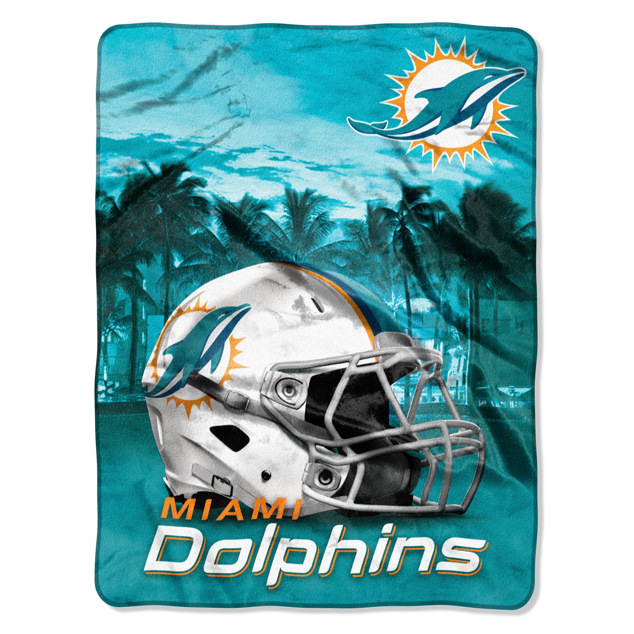 Miami Dolphins Lush Silk Throw