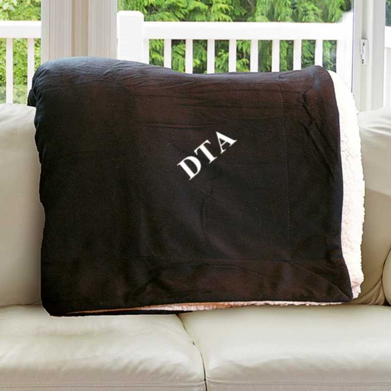 monogrammed sherpa blanket