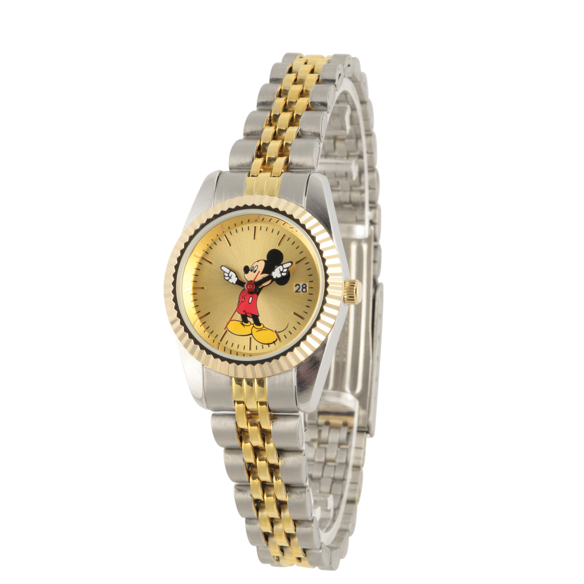 leather watch gold face
