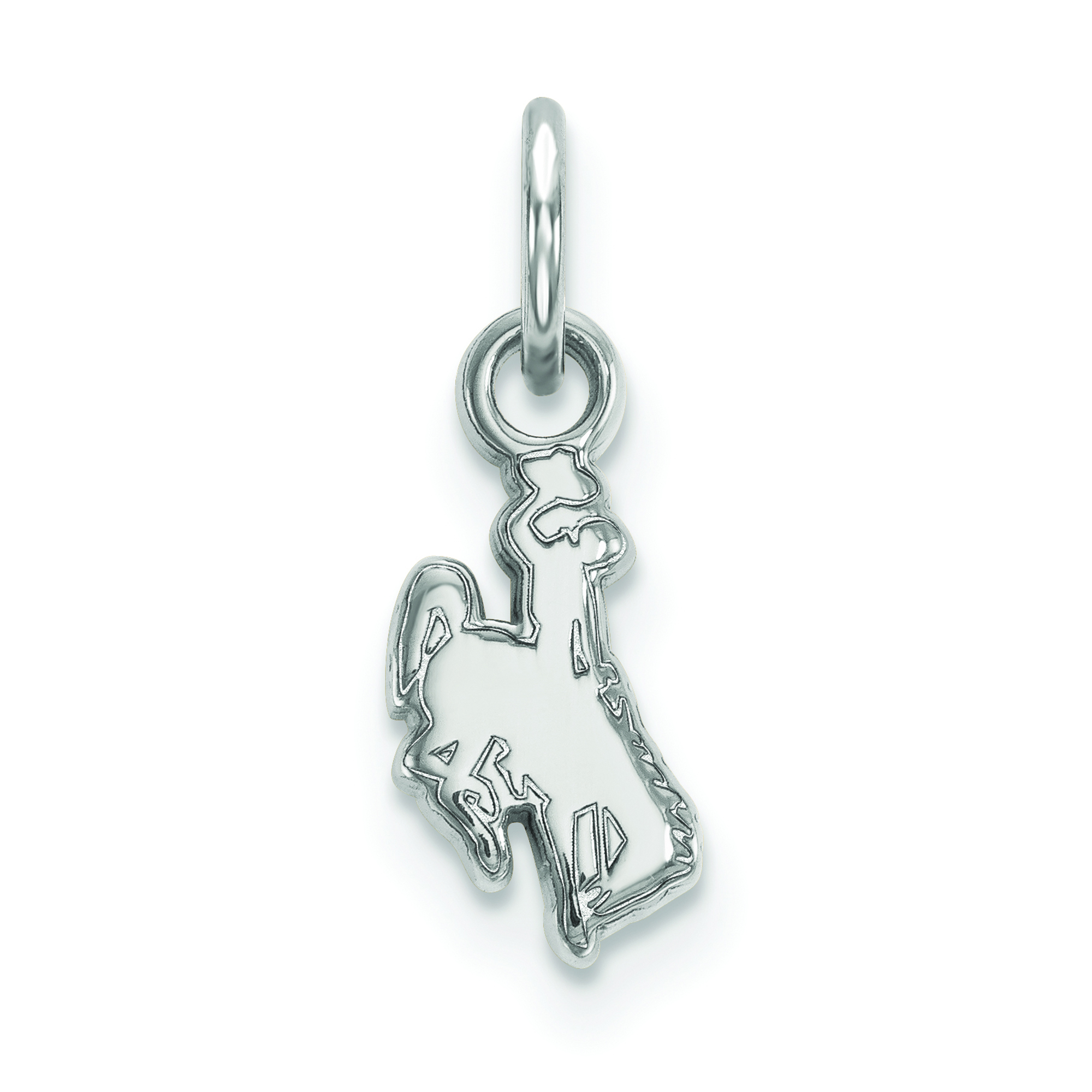 SS003UWY Sterling Silver The University of Wyoming Medium Pendant by LogoArt