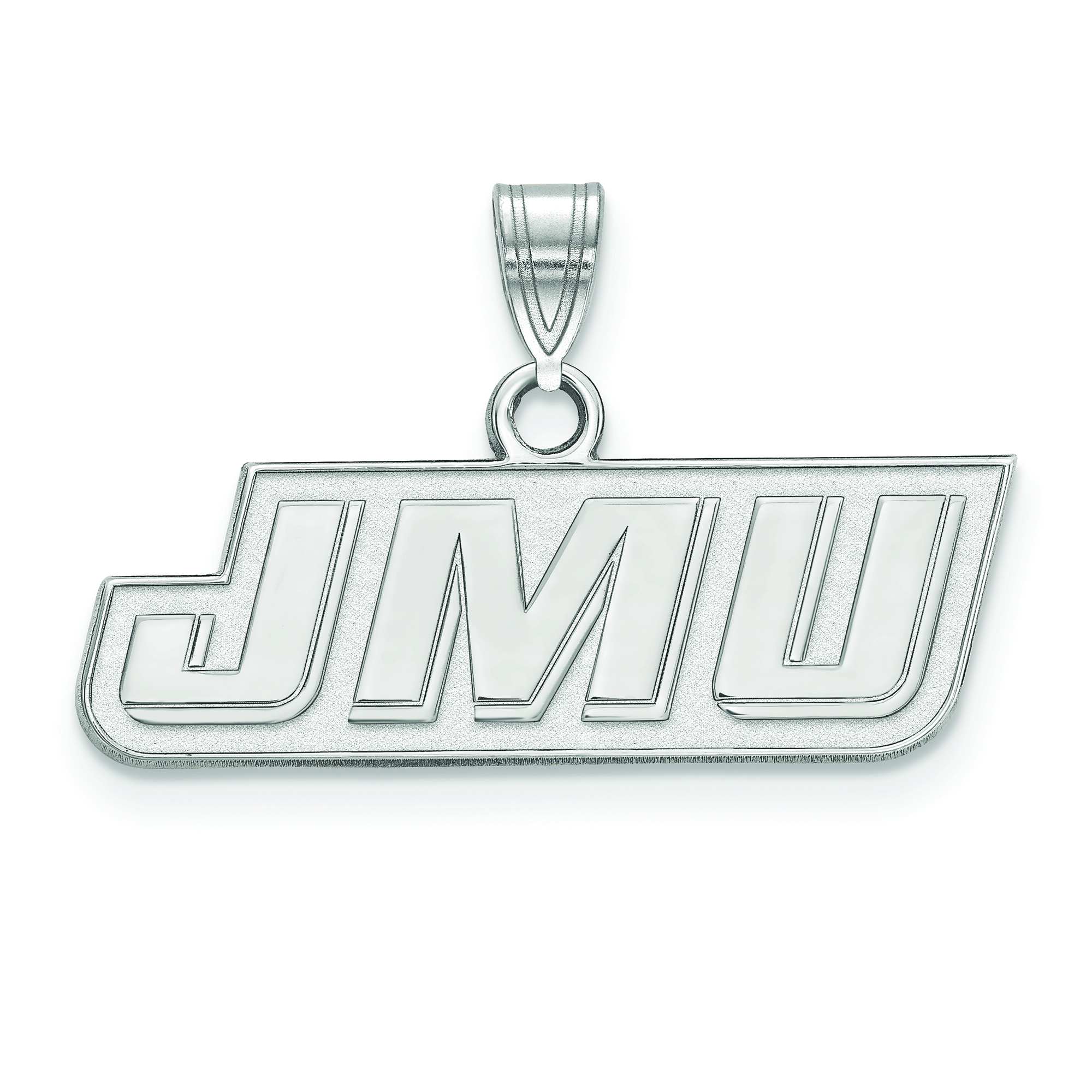 Sterling S Rh-plated LogoArt James Madison University Money Clip Crest 