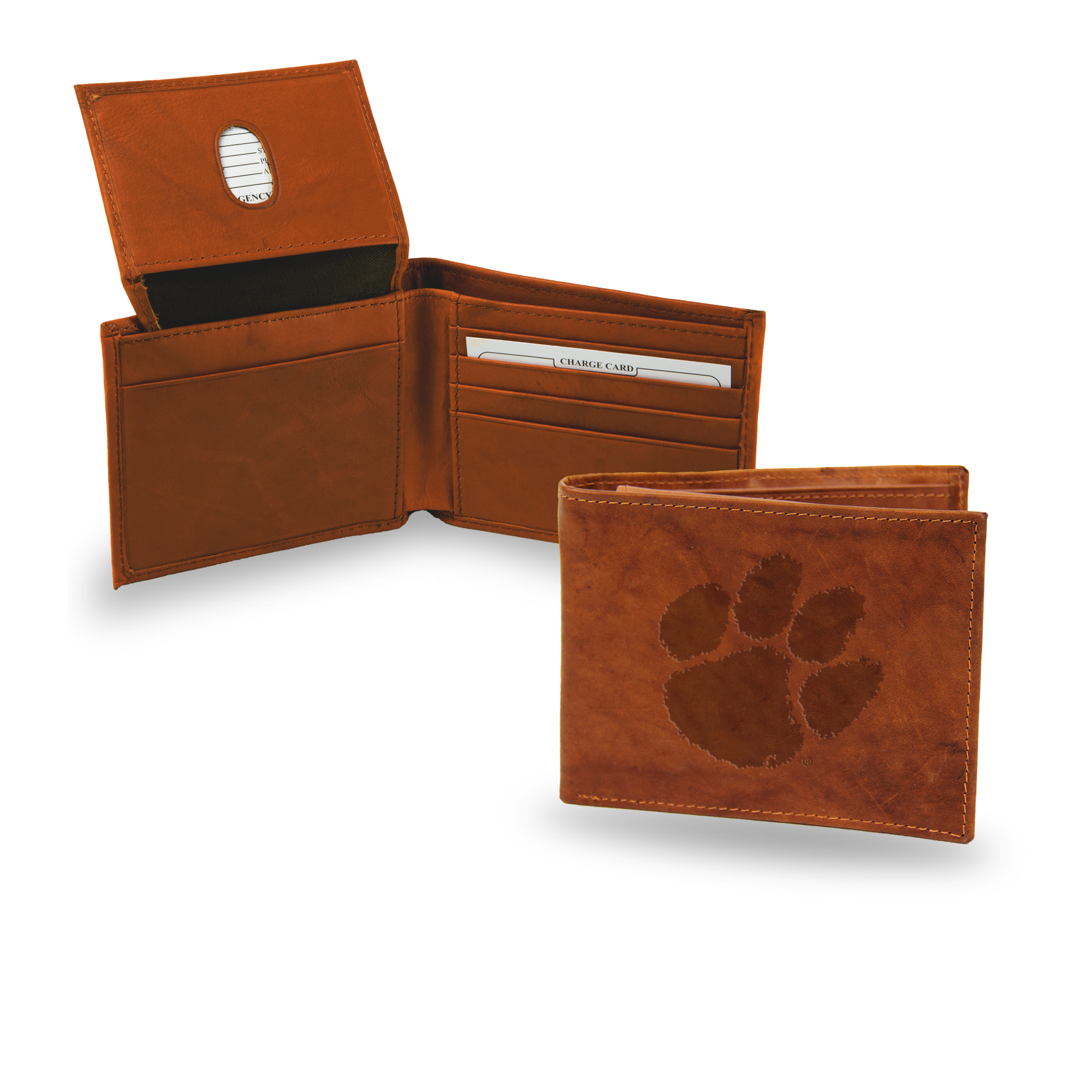 NCAA Rico Industries Laser Engraved Billfold Wallet Clemson Tigers