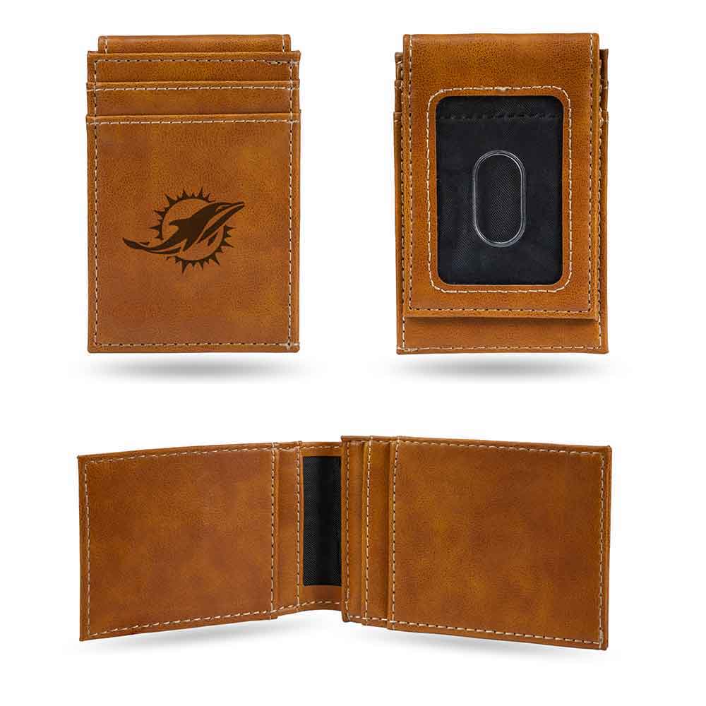 Rico Miami Dolphins Tri-fold Wallet with Embroidered Logo