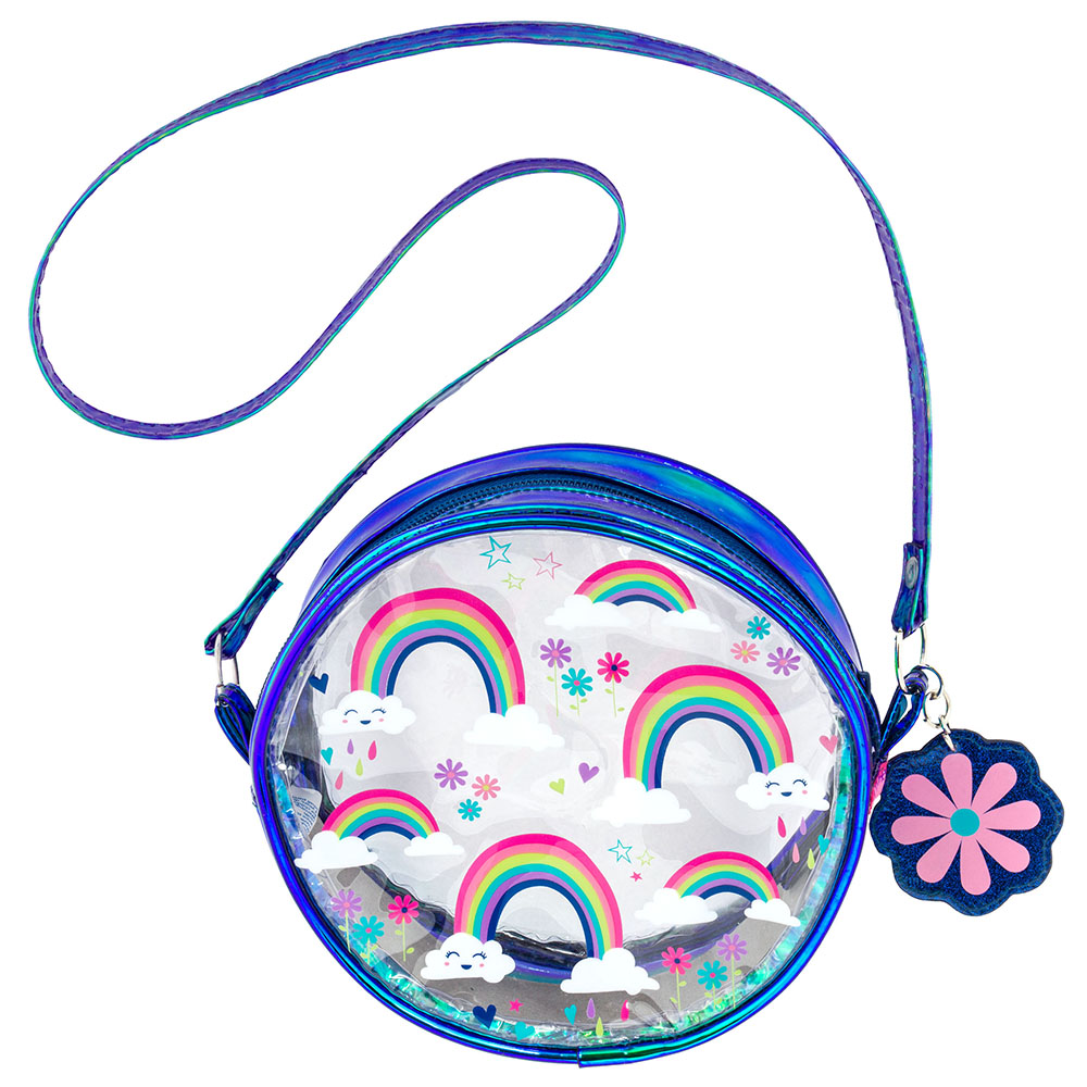 clear rainbow purse