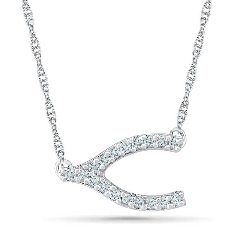 diamond wishbone necklace white gold