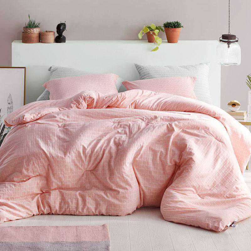 CottonTex Super Soft Bedspread coral pink twin Size 68x86 Inches Diamond Pattern