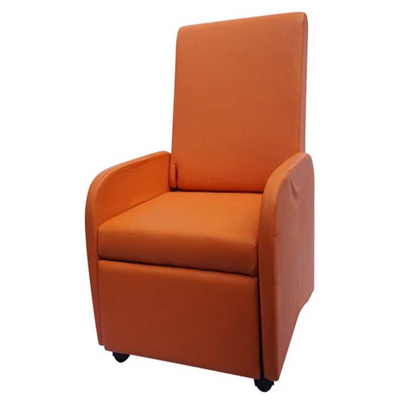 The College Dorm Recliner Folds Compact Orange